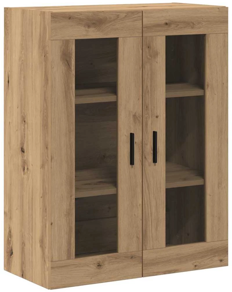 vidaXL Highboard 2 pcs Artisan Oak Σύνθετο Ξύλο και Γυαλί