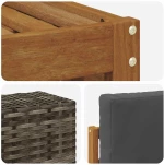 vidaXL Σετ Καναπέ Στερεό Ξύλο Ακακίας