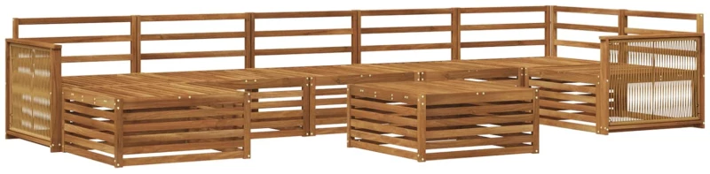 vidaXL Σειρά Καναπέ Εξωτερικού 8 pcs Φυσικό