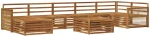 vidaXL Σειρά Καναπέ Εξωτερικού 8 pcs Φυσικό