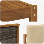 vidaXL Σετ Καναπέ με μαξιλάρι 8 pcs Στερεό Ξύλο Ακακίας