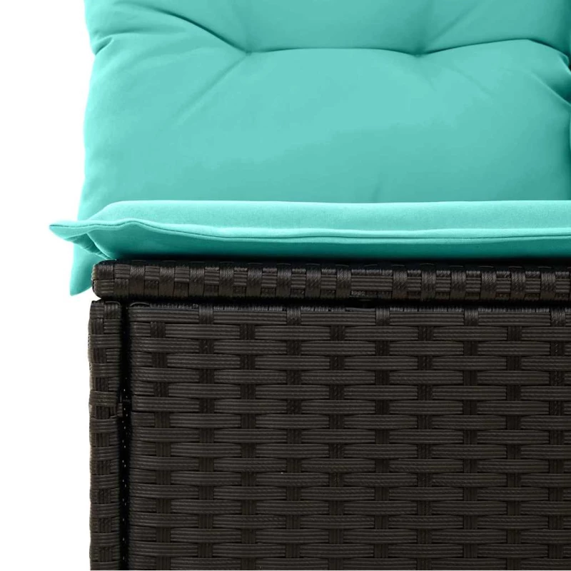 vidaXL Σετ Καναπέ με μαξιλάρι 10 pcs Μαύρο συνθετικό ρατάν