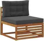 vidaXL Σειρά Καναπέ Εξωτερικού με μαξιλάρι 8 pcs Φυσικό και Ανθρακί