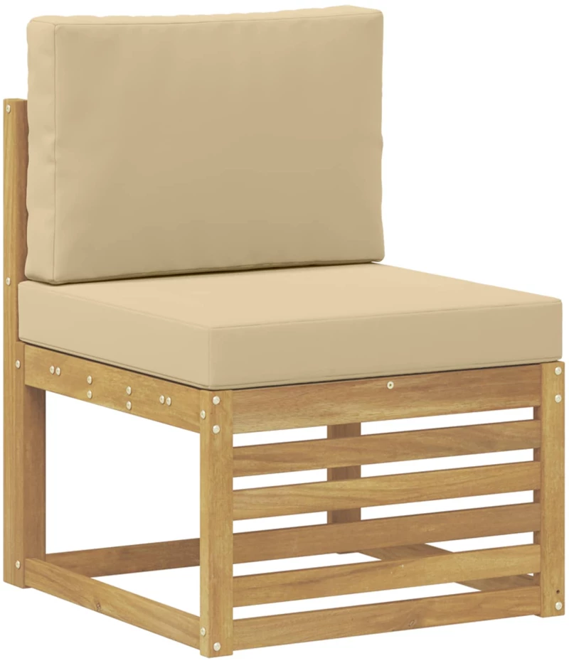 vidaXL Σετ Καναπέ 4 pcs Λευκό και Μπεζ 185,5 x 126,5 x 73 εκ