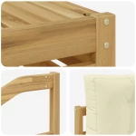 vidaXL Σειρά Καναπέ Εξωτερικού 6 pcs Λευκό και Κρεμ
