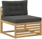 vidaXL Σειρά Καναπέ Εξωτερικού με μαξιλάρι 9 pcs Άσπρο και Ανθρακί