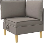 vidaXL Σετ Επίπλων Σαλονιού με μαξιλάρι 4 pcs Taupe Ύφασμα