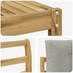 vidaXL Σειρά Καναπέ Εξωτερικού 6 pcs Λευκό και Ανοιχτό Γκρι