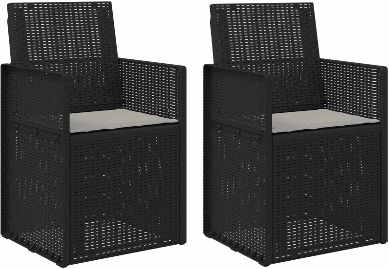 vidaXL Καρέκλες Εστιατορίου Κήπου 2 pcs Ανθρακί και Ανοιχτό γκρι PP