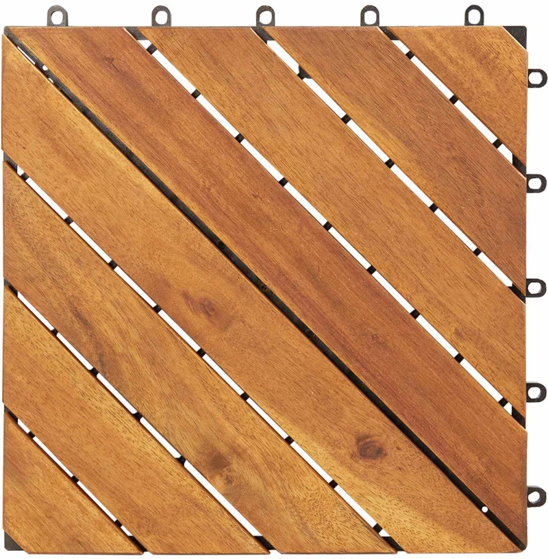 vidaXL Πλάκα Κατασκευής 30 pcs Καφέ 30 x 30 cm Ξύλο Ακακίας