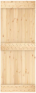 vidaXL Συρόμενη Πόρτα Φυσικό και Λευκό 80 x 210 cm