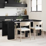 vidaXL Τραπέζι φαγητού 180 x 85 x 75 εκ Επεξεργασμένο Ξύλο Μαύρη Δρυς