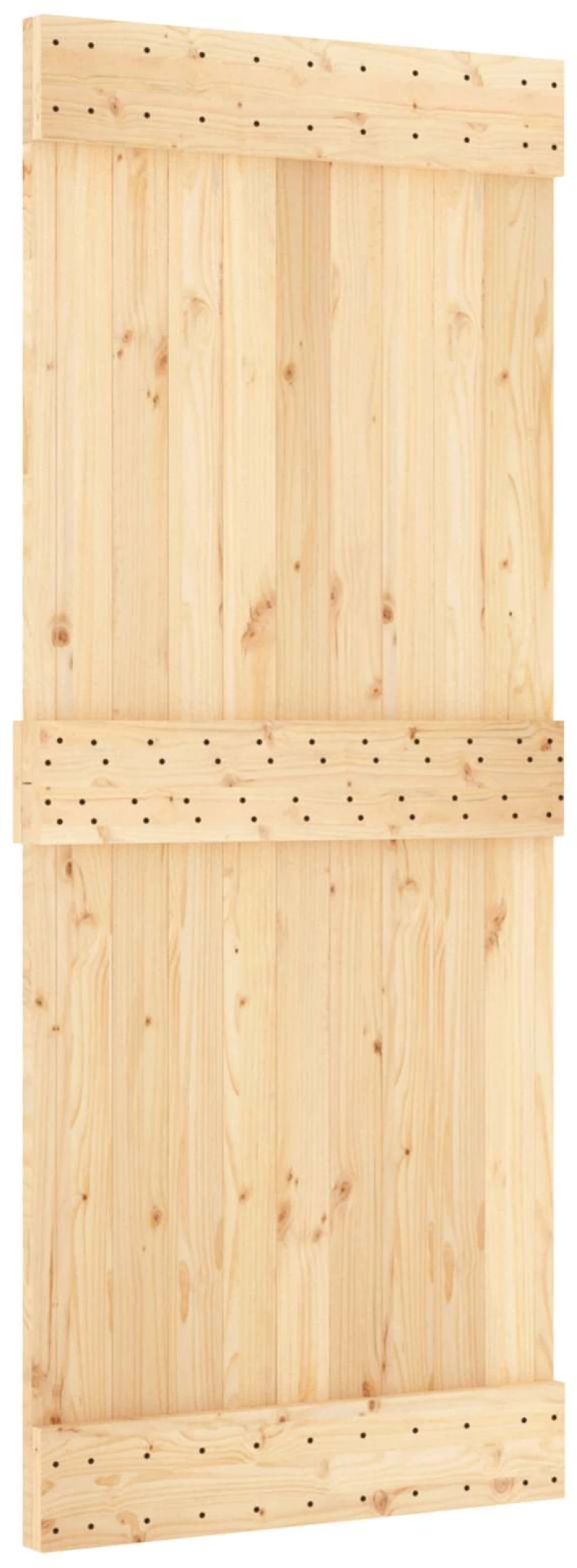 vidaXL Συρόμενη Πόρτα Φυσικό και Λευκό 85 x 210 cm