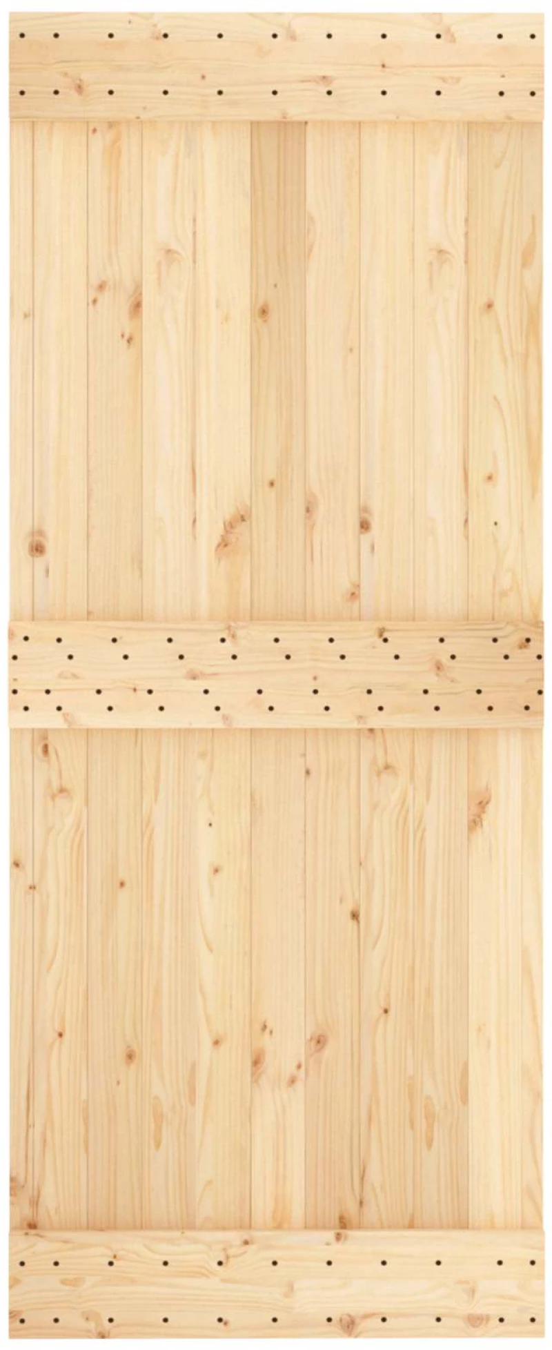 vidaXL Συρόμενη Πόρτα Φυσικό και Λευκό 85 x 210 cm