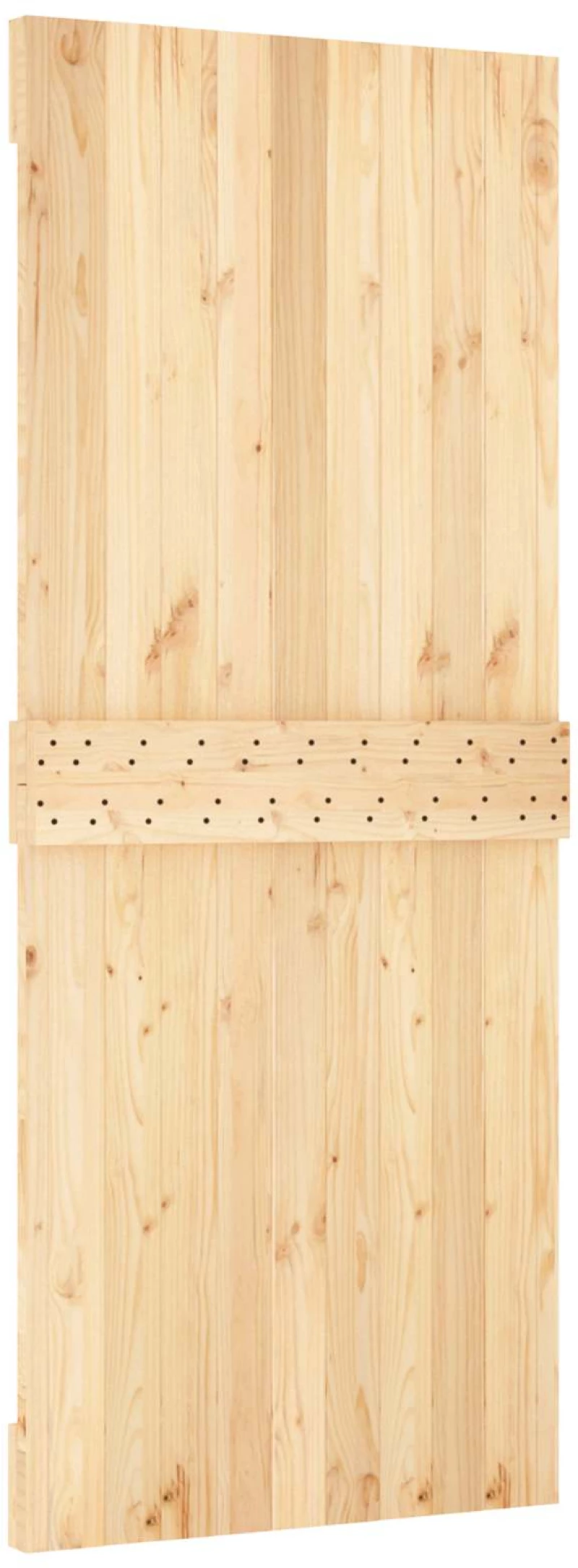 vidaXL Συρόμενη Πόρτα Φυσικό και Λευκό 85 x 210 cm