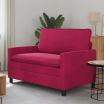 vidaXL Καναπές Κόκκινο 126 x 81 x 87,5 εκ Βελούδο