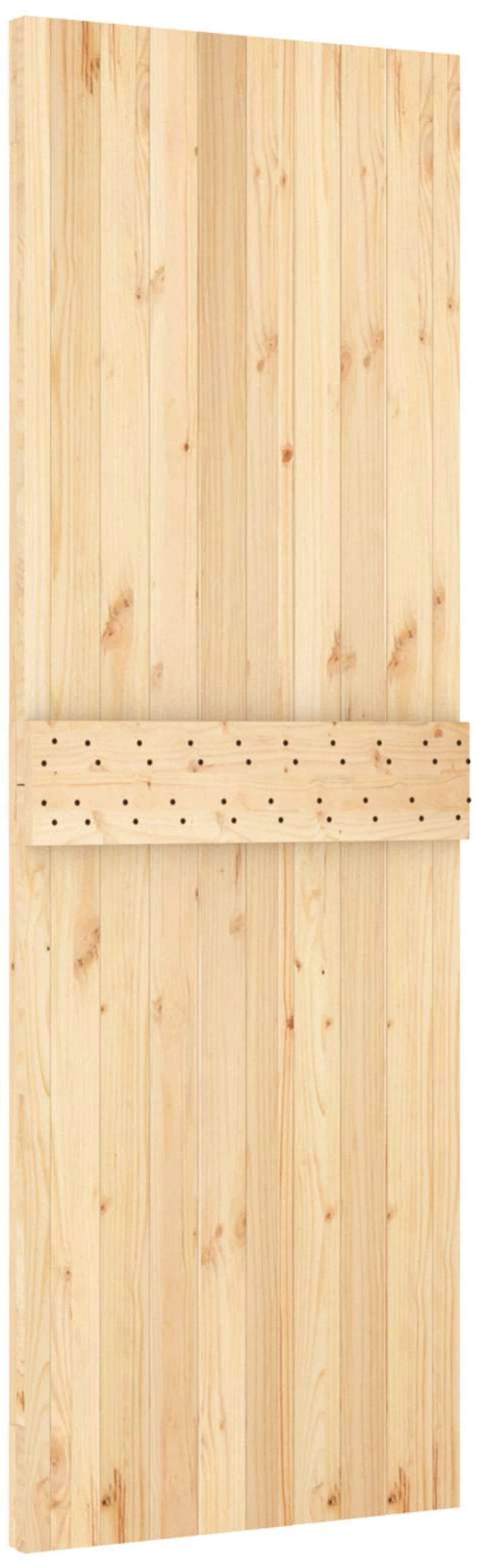 vidaXL Συρόμενη Πόρτα Φυσικό και Λευκό 70 x 210 cm
