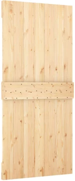 vidaXL Συρόμενη Πόρτα Φυσικό και Μαύρο 95 x 210 cm