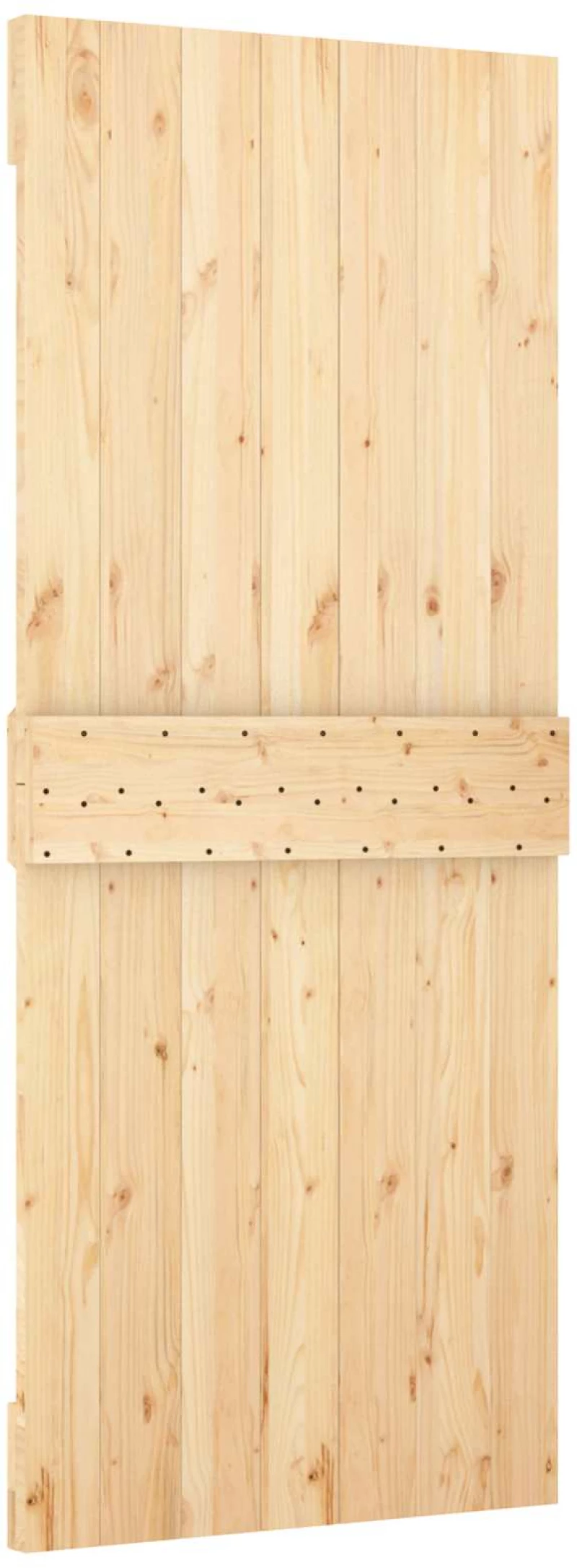 vidaXL Συρόμενη Πόρτα Φυσικό και Λευκό 85 x 210 cm