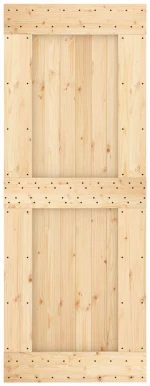 vidaXL Συρόμενη Πόρτα Φυσικό και Λευκό 85 x 210 cm