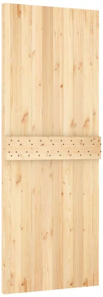 vidaXL Συρόμενη Πόρτα Φυσικό και Λευκό 85 x 210 cm