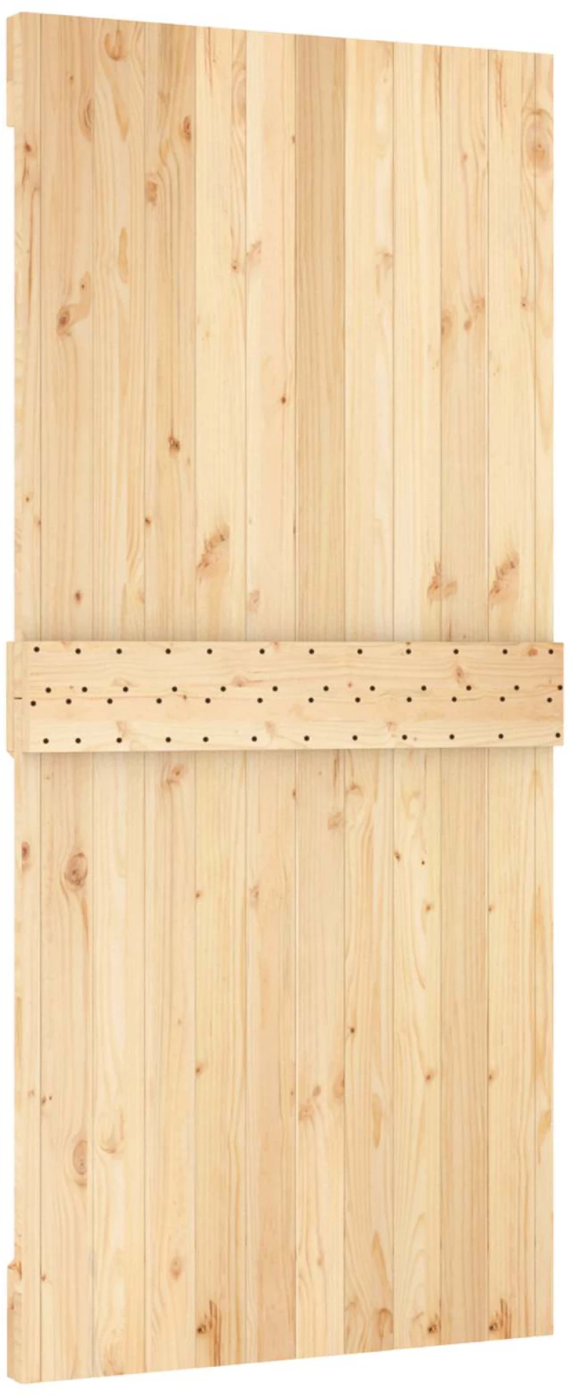 vidaXL Συρόμενη Πόρτα Φυσικό και Λευκό 95 x 210 cm