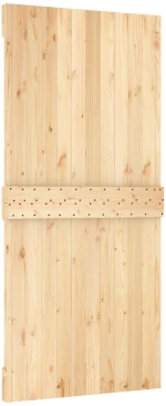 vidaXL Συρόμενη Πόρτα Φυσικό και Λευκό 95 x 210 cm