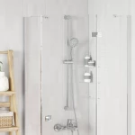 vidaXL Βάση Κεφαλής Ντους Χρωμέ 101 cm Ανοξείδωτο Ατσάλι