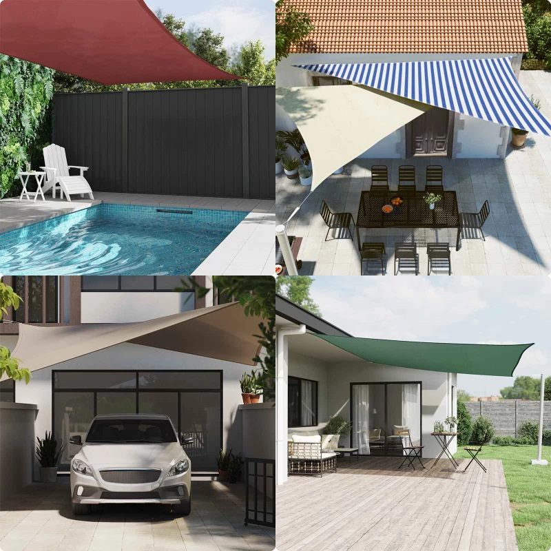 vidaXL Πανί σκιάς Μπλε και άσπρο 4 x 2 m 100% Πολυέστερ Οξφόρδη