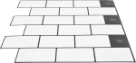 vidaXL Πλακάκι Subway 10 pcs Λευκό Μαύρο 30 x 30 cm