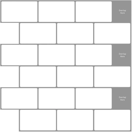 vidaXL Πλακάκι Subway 20 pcs Λευκό Γκρι 30 x 30 cm