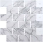 vidaXL Πλακάκι Subway 20 pcs Λευκό Μάρμαρο 30 x 30 cm