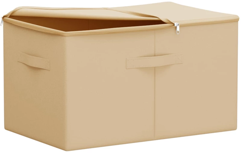 vidaXL Κουτί αποθήκευσης 6 pcs Κρεμ 60 x 43 x 35 εκ. Ύφασμα