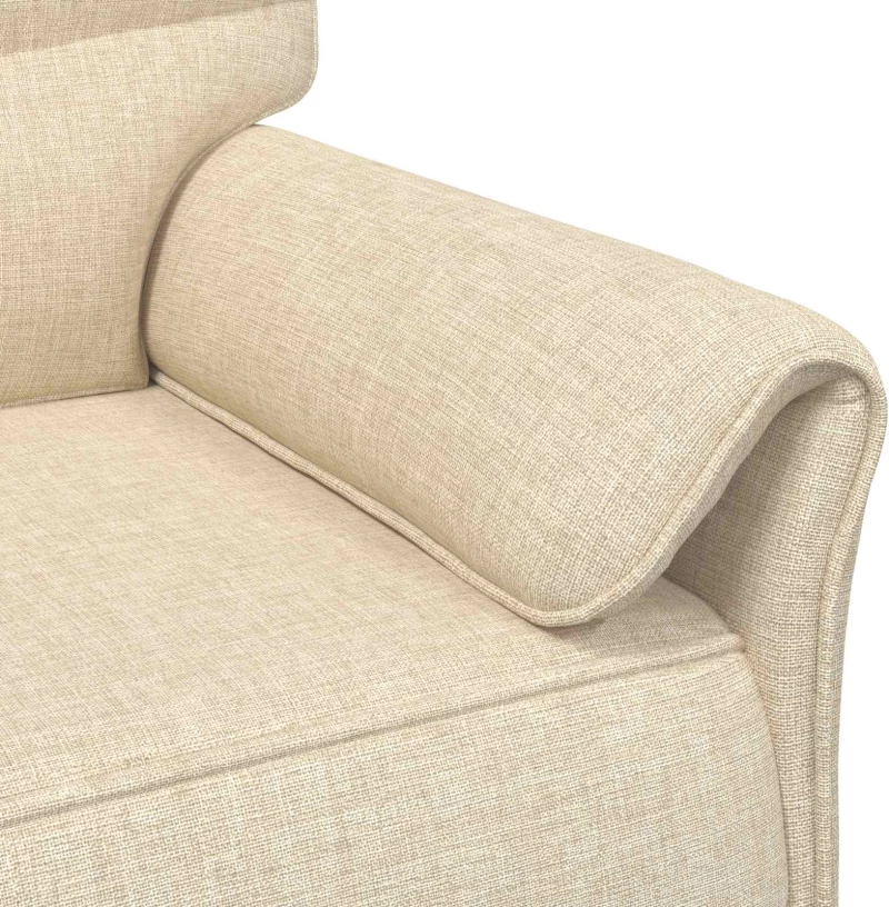 vidaXL Καναπές 100% πολυέστερ μεταλλικό πλαίσιο MDF, Κόντρα πλακέ