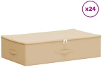 vidaXL Κουτί αποθήκευσης 24 pcs Κρεμ 70 x 40 x 18 εκ. Ύφασμα