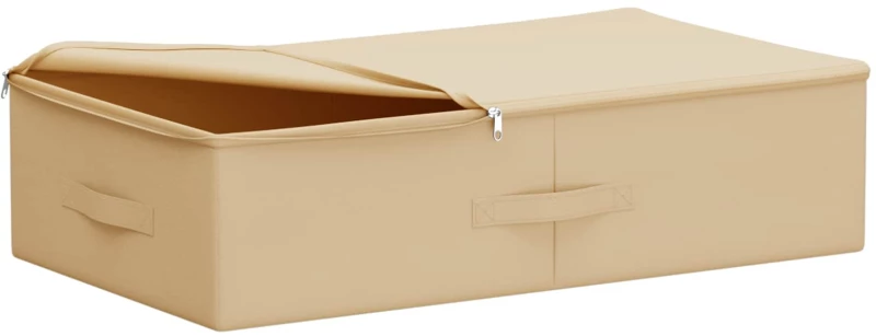 vidaXL Κουτί αποθήκευσης 24 pcs Κρεμ 70 x 40 x 18 εκ. Ύφασμα