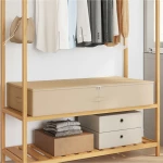 vidaXL Κουτί αποθήκευσης 24 pcs Κρεμ 100 x 50 x 18 εκ. Ύφασμα