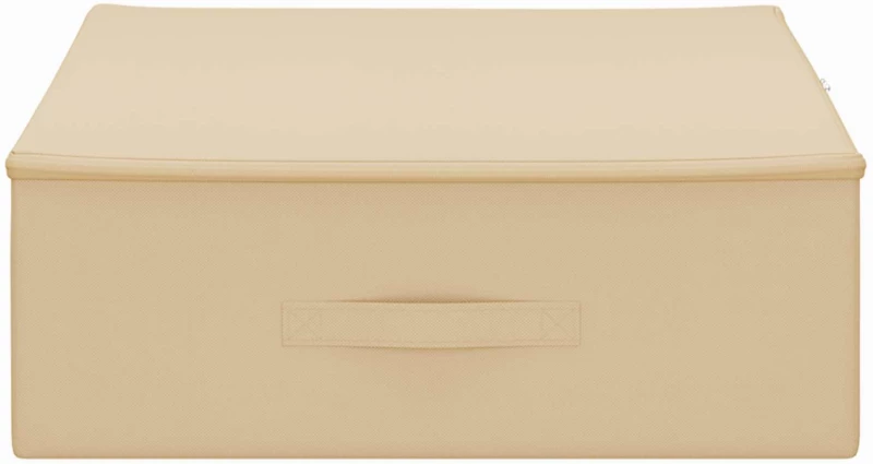 vidaXL Κουτί αποθήκευσης 24 pcs Κρεμ 100 x 50 x 18 εκ. Ύφασμα