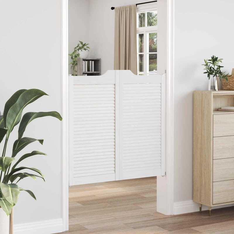 vidaXL Πόρτες Swing Λευκό 100 x 50 cm Μασίφ Ξύλο Πεύκου