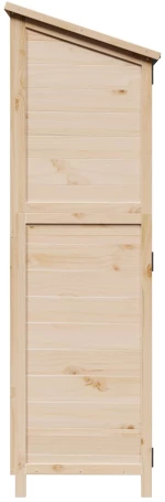 vidaXL Αποθήκη Κήπου Φυσικό 59,5 x 56 x 176,5 εκ. Επεξεργασμένο Ξύλο