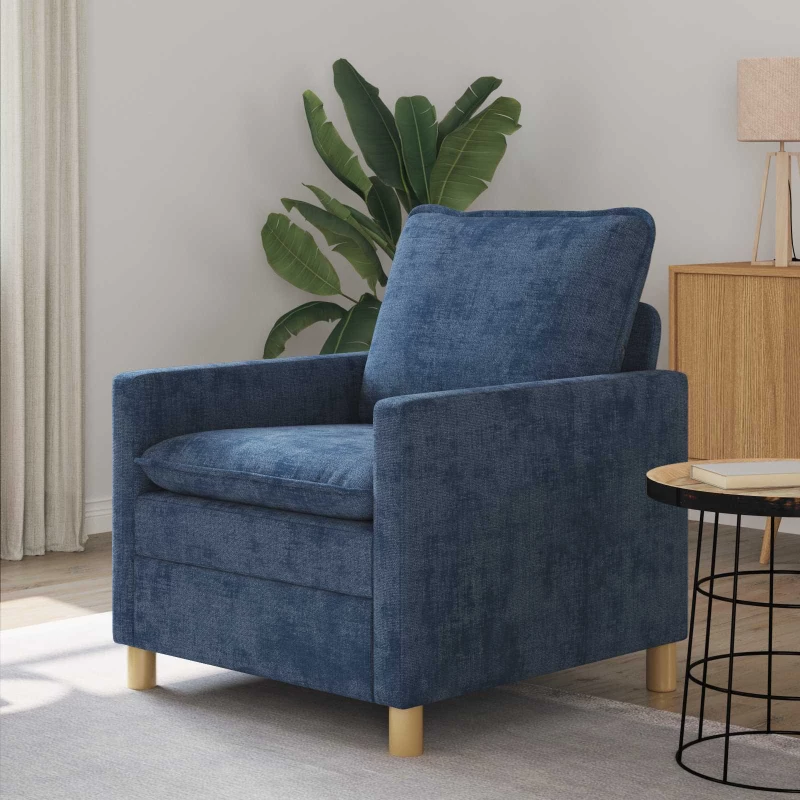 vidaXL Καναπές Μπλε 76 x 81 x 87,5 εκ Πολυεστέρας