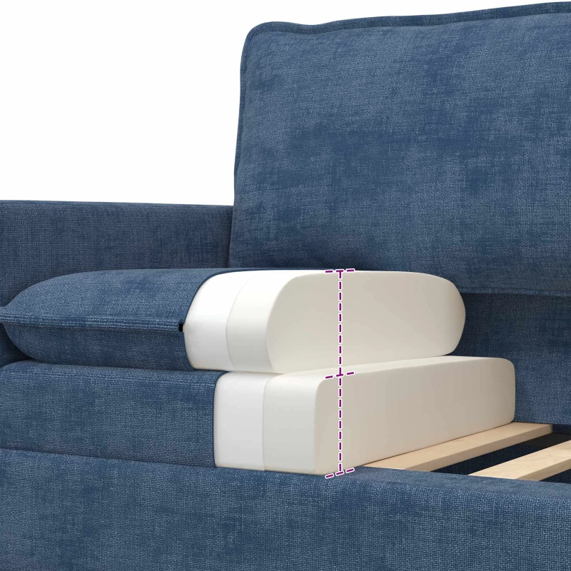vidaXL Καναπές Μπλε 76 x 81 x 87,5 εκ Πολυεστέρας
