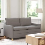 vidaXL Καναπές Taupe Ύφασμα