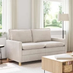 vidaXL Καναπές Κρεμ 156 x 81 x 87,5 εκ Πολυεστέρας