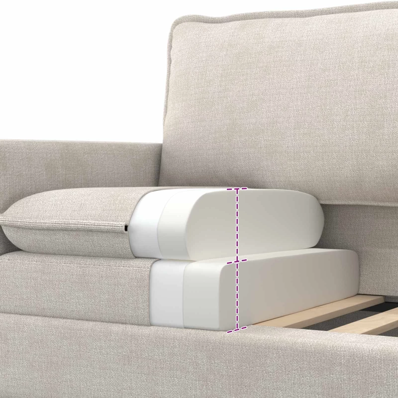 vidaXL Καναπές Κρεμ 156 x 81 x 87,5 εκ Πολυεστέρας
