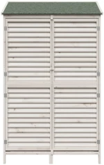 vidaXL Αποθήκη Κήπου Λευκό 106 x 56 x 176,5 εκ Στερεό Ξύλο Πεύκου