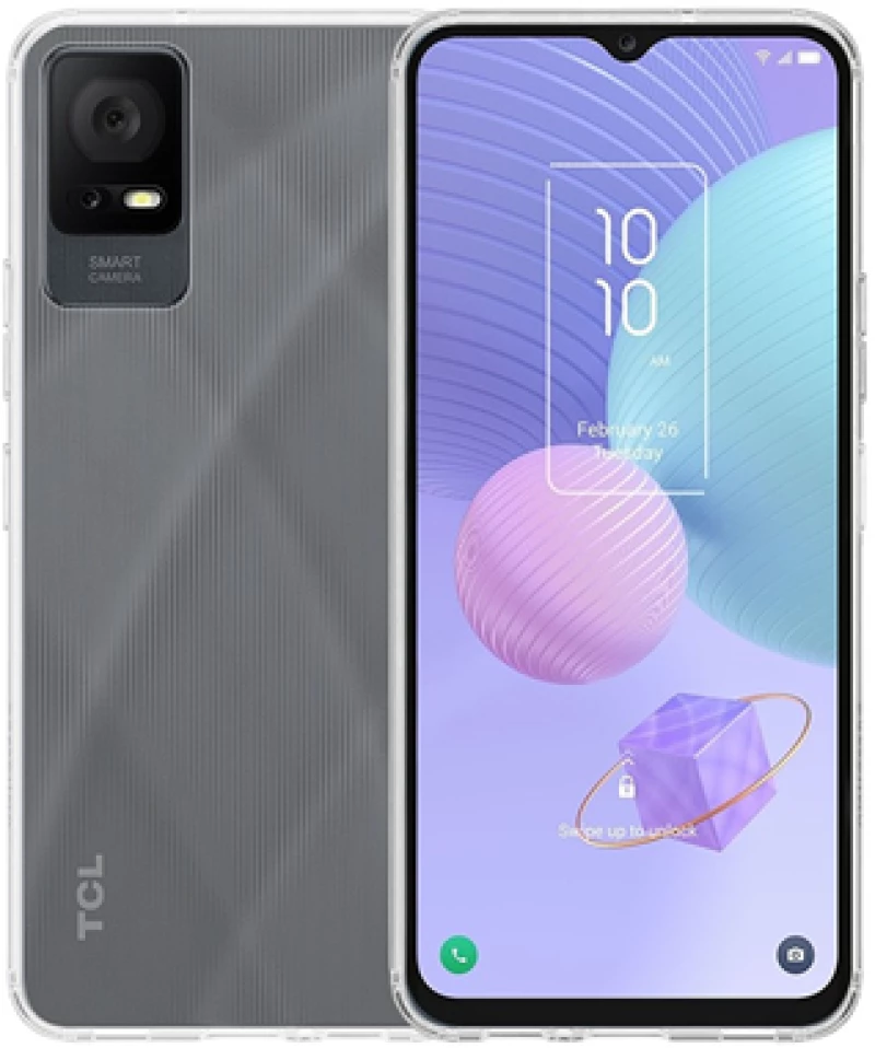 Vivid Set TPU Case + Tempered Glass TCL 405/406/408 Transparent