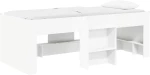 vidaXL Κρεβάτι Υψηλού Στυλ για Παιδιά 2 pcs Λευκό 90 x 200 cm