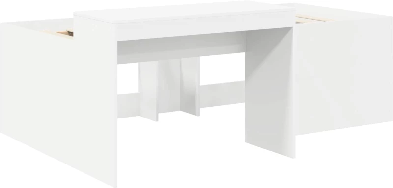 vidaXL Κρεβάτι με Τούνελ 4 pcs Καρυδί και Κόκκινο Επεξεργασμένο Ξύλο