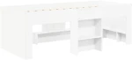 vidaXL Κρεβάτι με Σήραγγα 4 pcs Λευκό και Ρόζ Επεξεργασμένο Ξύλο